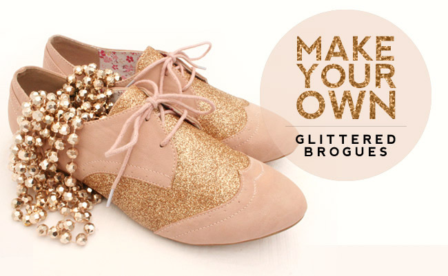 Make Your Own Glittered Brogues